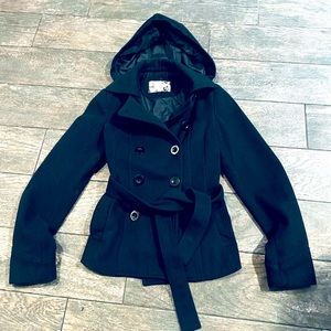 Navy blue hoodie Pea Coat